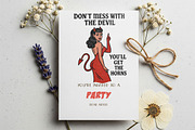 Retro Pin-Up Cowgirl Clipart Bundle, a Graphic by GlitterCraft (Thumbnail 6 of 61)