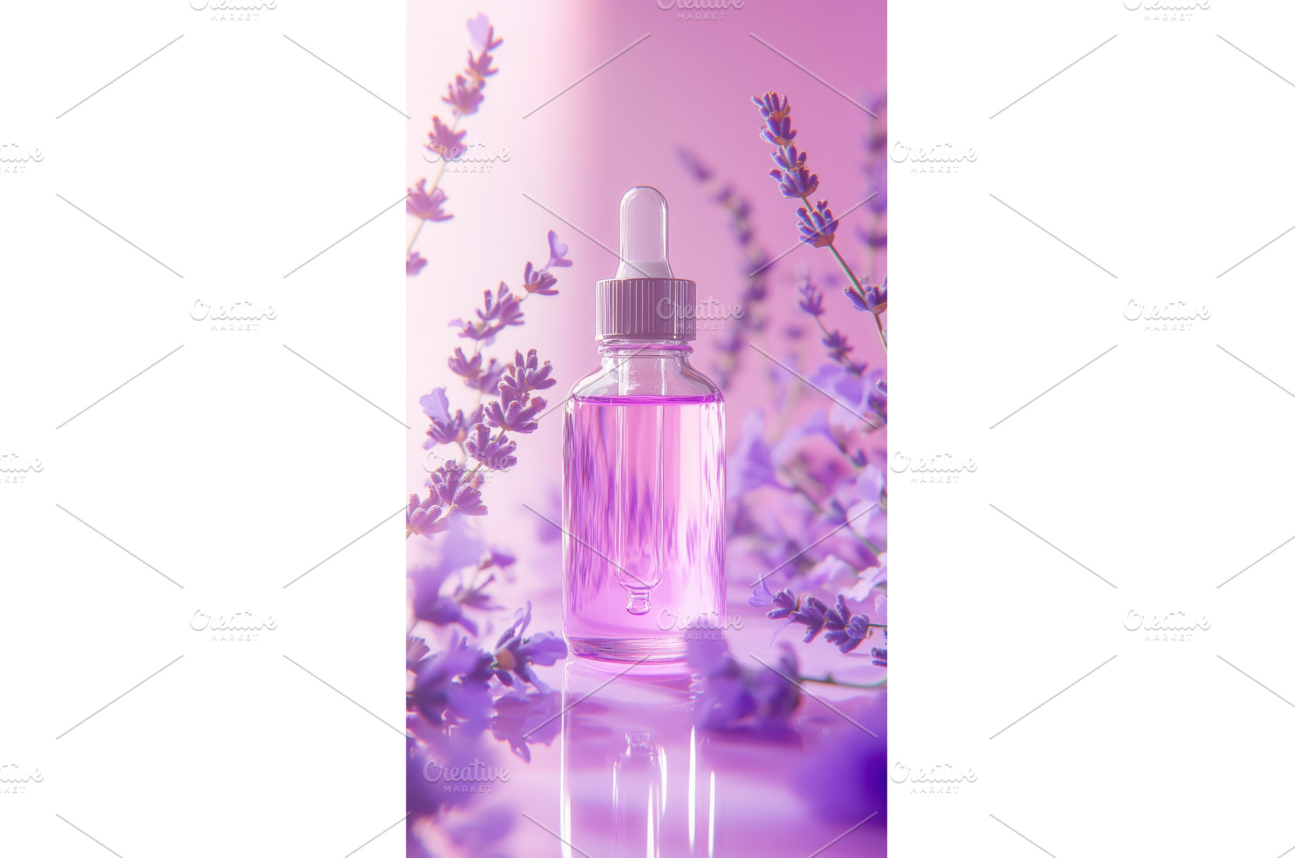 Flowered bottle of lavender, a Beauty & Fashion Photo by Beautiful things