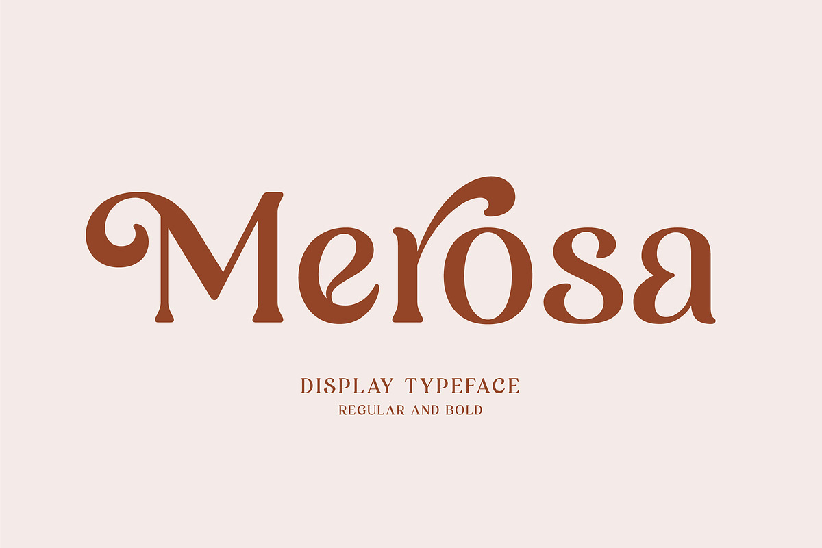 Merosa – Display Typeface, a Font by Grezline Studio (Photo 1 of 13)