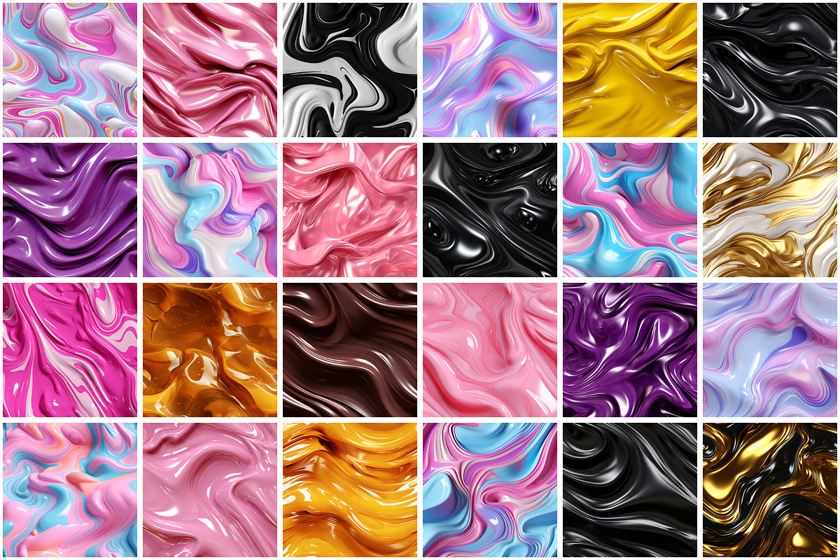 3D Liquid Seamless Pattern, a Pattern Graphic by Forhadx5 (Photo 7 of 21)