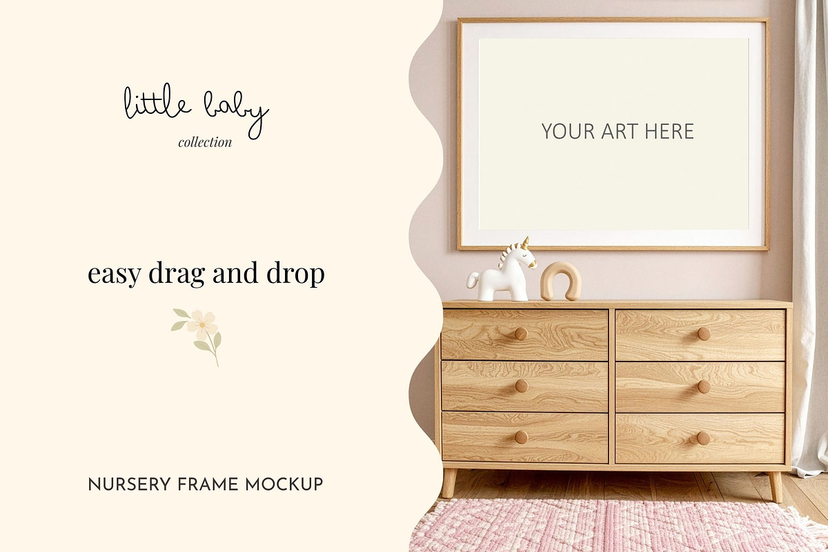 Girls Bedroom Frame Mockup, a Household Mockup by Coco & Cub Studio (Photo 4 of 5)