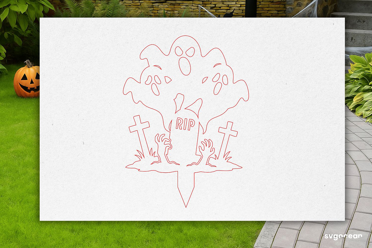Halloween Garden Stakes Bundle, an Illustration by svgocean (Photo 9 of 21)
