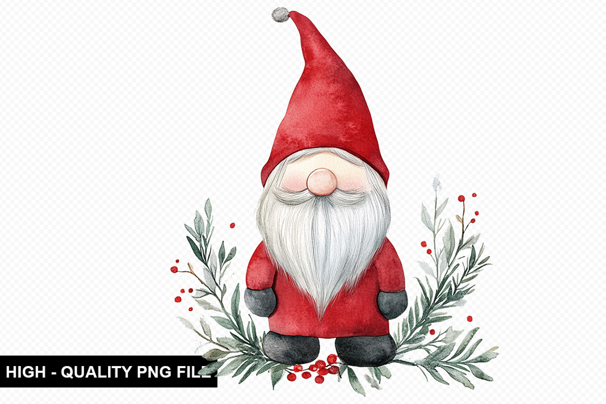 Christmas Gnome Clipart Bundle, an Illustration by crative8112 (Photo 7 of 10)