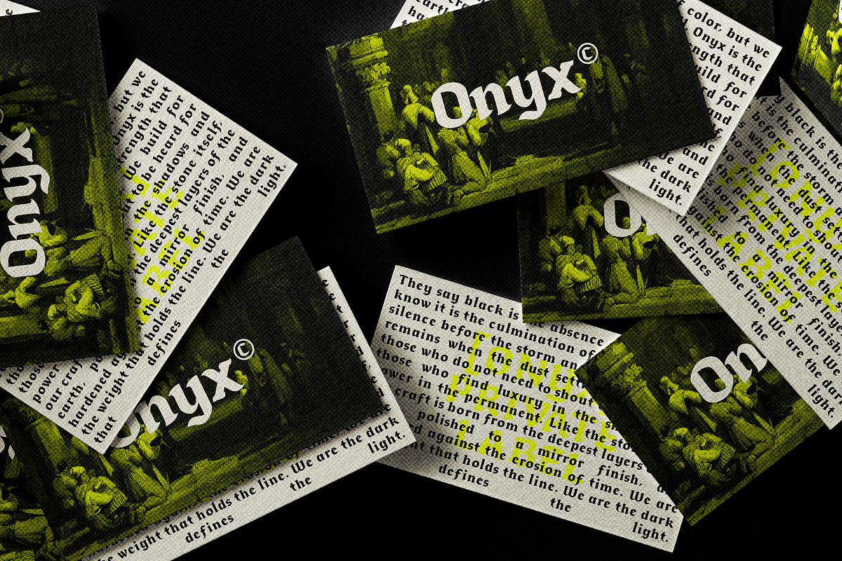 Zorak - Modern Blackletter Font, a Blackletter Font by Indotype Foundry (Photo 6 of 10)