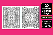 Floral Mandala Coloring Pages, a Pattern Graphic by mirajeee (Thumbnail 4 of 4)