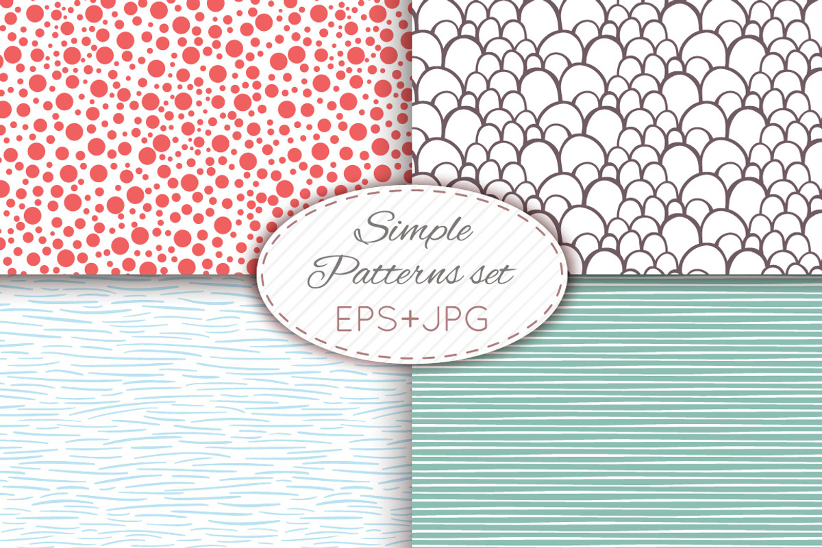 28 simple seamless patterns