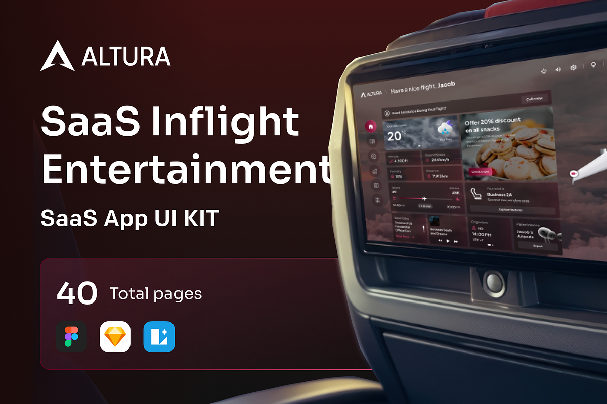Altura - SAAS Entertainment UI Kit, a Landing Page Template by Agensip Design Agency (Photo 1 of 10)