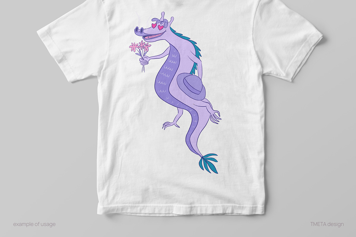 Romantic Dragons | Illustration Kit, an Animal Illustration by TMETA design (Photo 3 of 12)