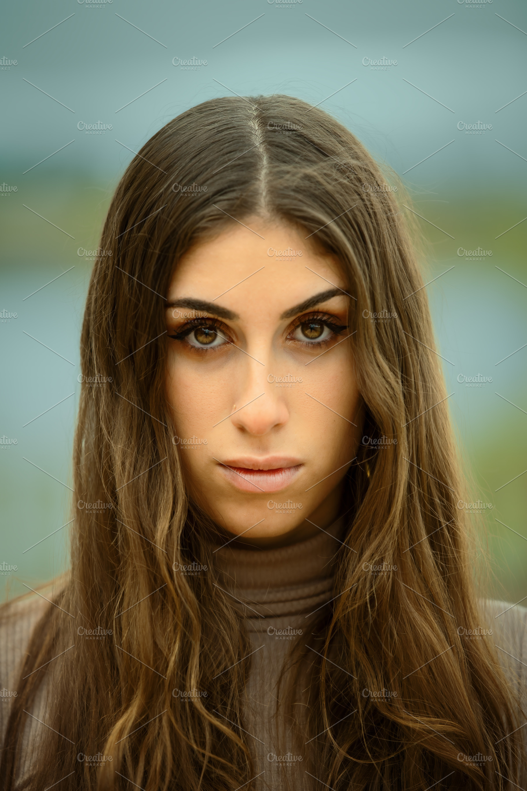 Intense female portrait with a direc, a Person Photo by Perpis
