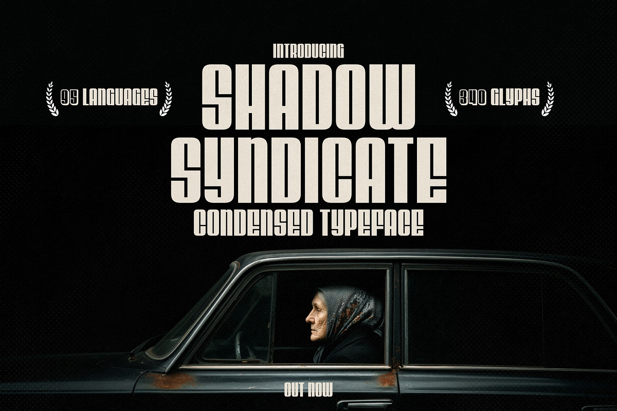 Shadow Syndicate Typeface, a Sans Serif Font by HipFonts (Photo 1 of 9)
