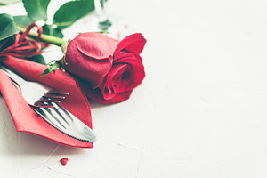 Valentine's day tabble setting with stock photo containing st valentine and