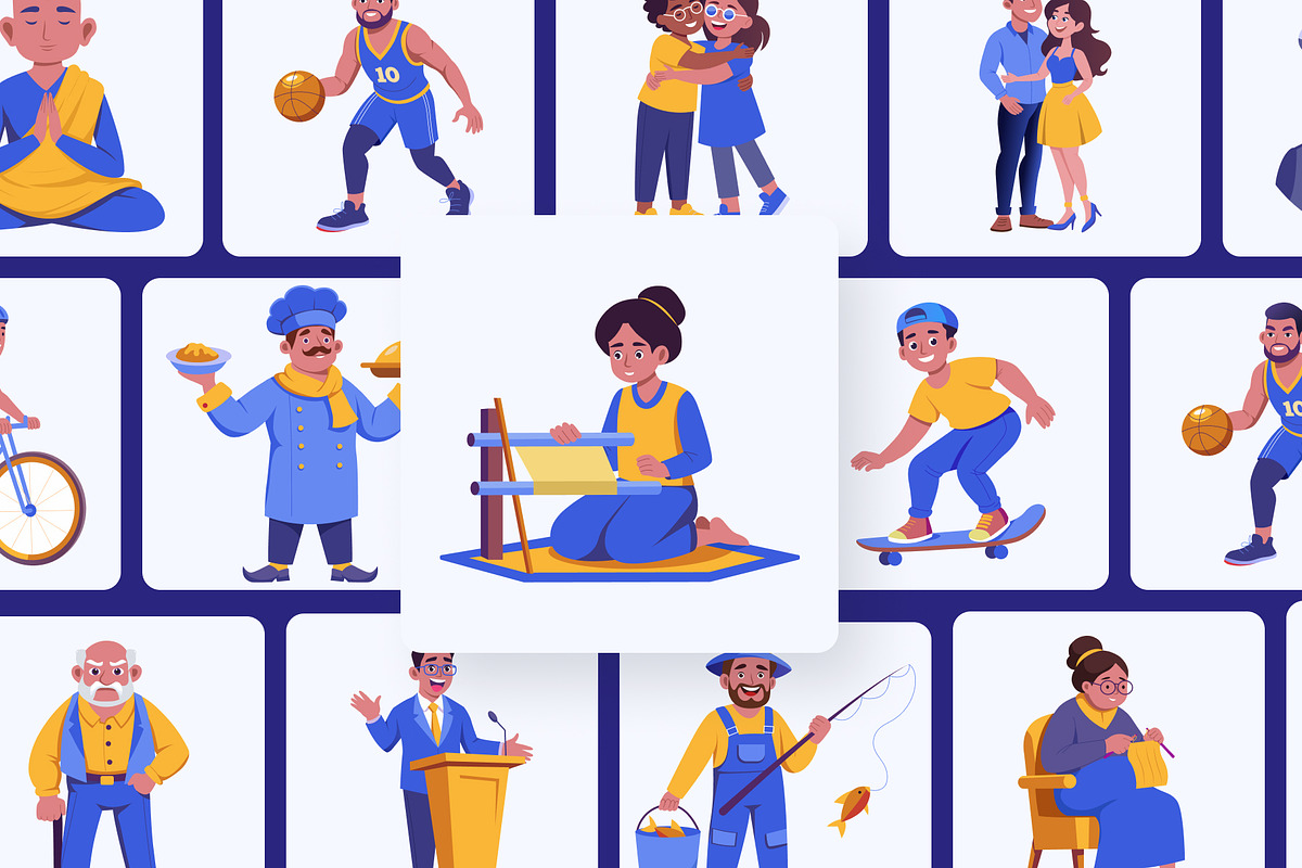 Animated People Character Set, a Person Illustration by Brickclay (Photo 4 of 5)