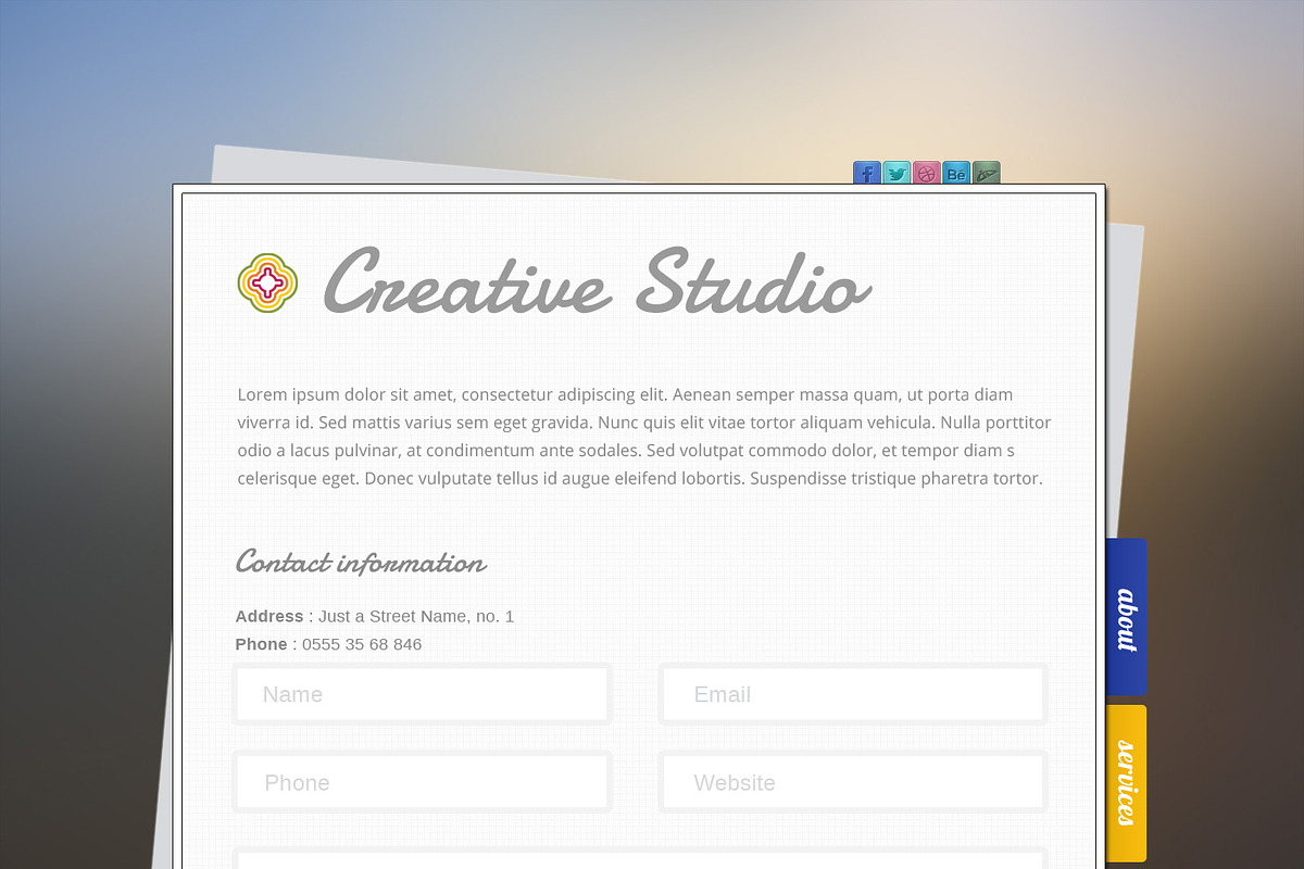 Creative Portfolio PSD, a Websites & App Template by Crazyleaf (Photo 2 of 4)