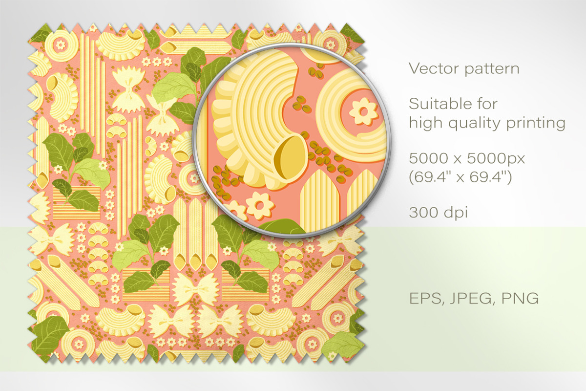 Seamless pattern of Italian pasta 3, a Pattern Graphic by Yummy (Photo 2 of 6)