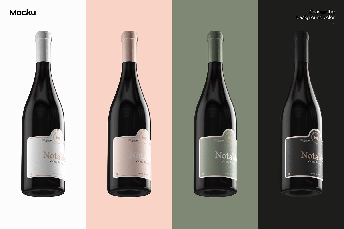 Notable - Burgundy Wine Video Mockup, a Packaging Mockup by Mocku (Photo 6 of 14)
