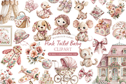 Baby Toile Nursery Graphics, an Illustration by MockupWizard (Thumbnail 1 of 6)