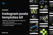 KAAY Instagram Posts Template Kit, a Social Media Template by Skaler Lab (Thumbnail 1 of 5)