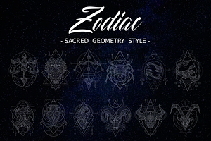 Zodiac Sacred Geometry Style