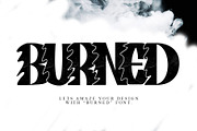 Burned, a Blackletter Font by Letterafa Studio (Thumbnail 1 of 6)