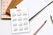 Calendar 2024 template, a Stationery Template by Contes_de_fée (Thumbnail 7 of 7)