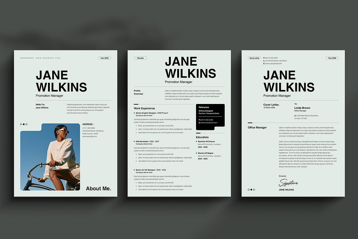 Resume - CV - Template _Word & Canva, a Resume Template by TemplateFolio-Shop (Photo 5 of 6)