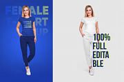Female T-Shirt Mockups Vol 4 Part 2, a Shirt Mockup by Hi, Mock-Up! (Thumbnail 2 of 10)