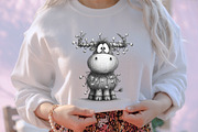 Cute Holiday Highland Cow Christmas, an Illustration by designcity5 (Thumbnail 4 of 5)