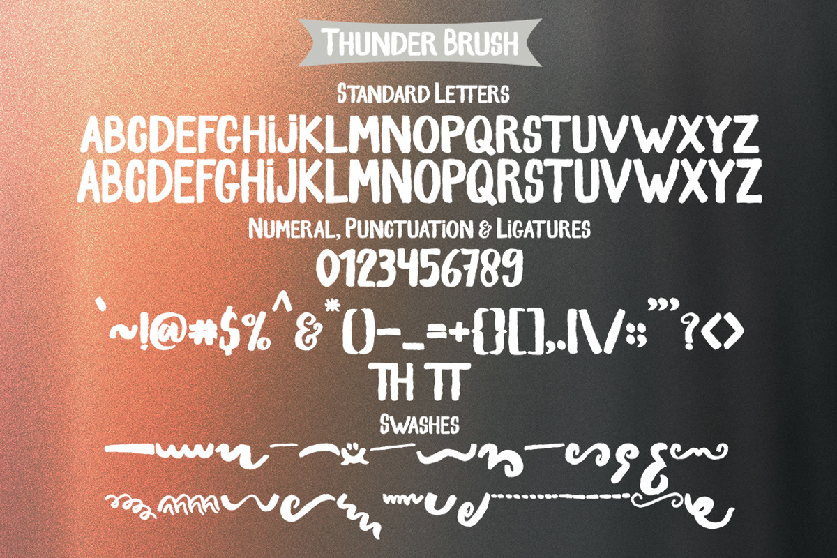 Thunder Brush, a Handwritten Font by Rotterlab Studio (Photo 12 of 13)