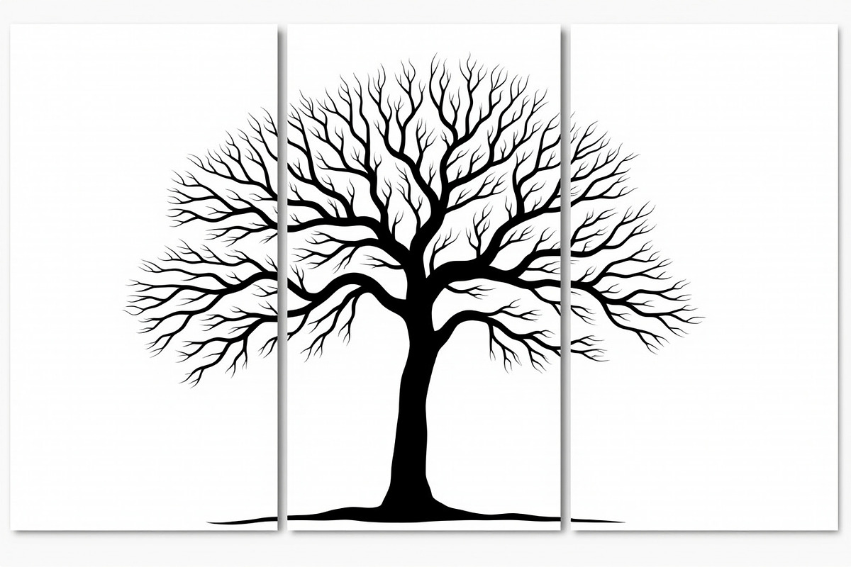 Multi-Panel Tree Silhouette Laser Cu, an Object Graphic by BIPLOB EXPERT (Photo 4 of 11)