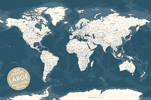 Vector World Map - Large&Detailed
