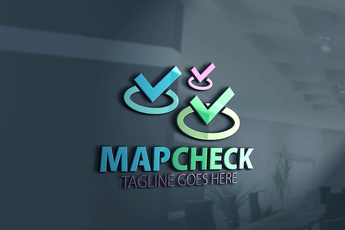 Map Check Logo, a Branding & Logo Template by essegraphic