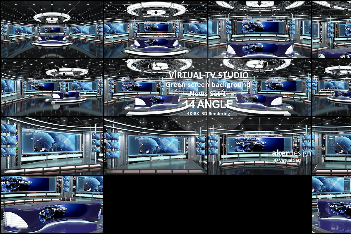 TV Studio Collection Vol 6 - 2 PCS, an Architecture 3D Model by akerStudio (Photo 13 of 98)