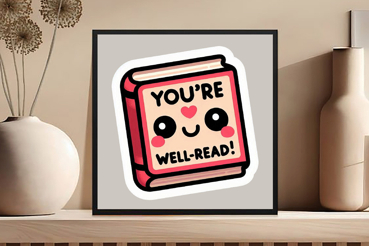 FunnyYoure Well Read Sticker, an Illustration by DreamCafeArt (Photo 4 of 7)