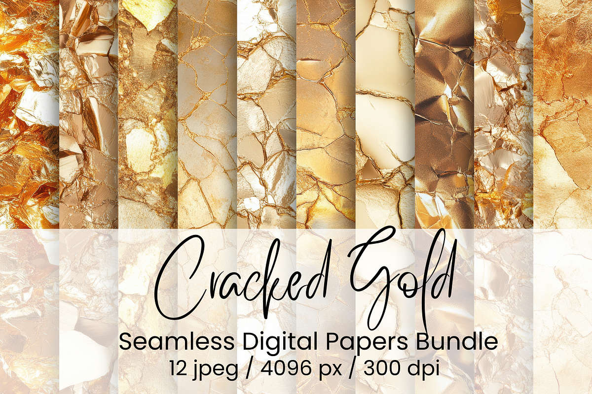 Cracked Gold Seamless, an Illustration by Mashimara (Photo 1 of 4)