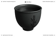 Bamboo Design Tea Cup 3D, an Object 3D Model by Wencory (Thumbnail 1 of 2)