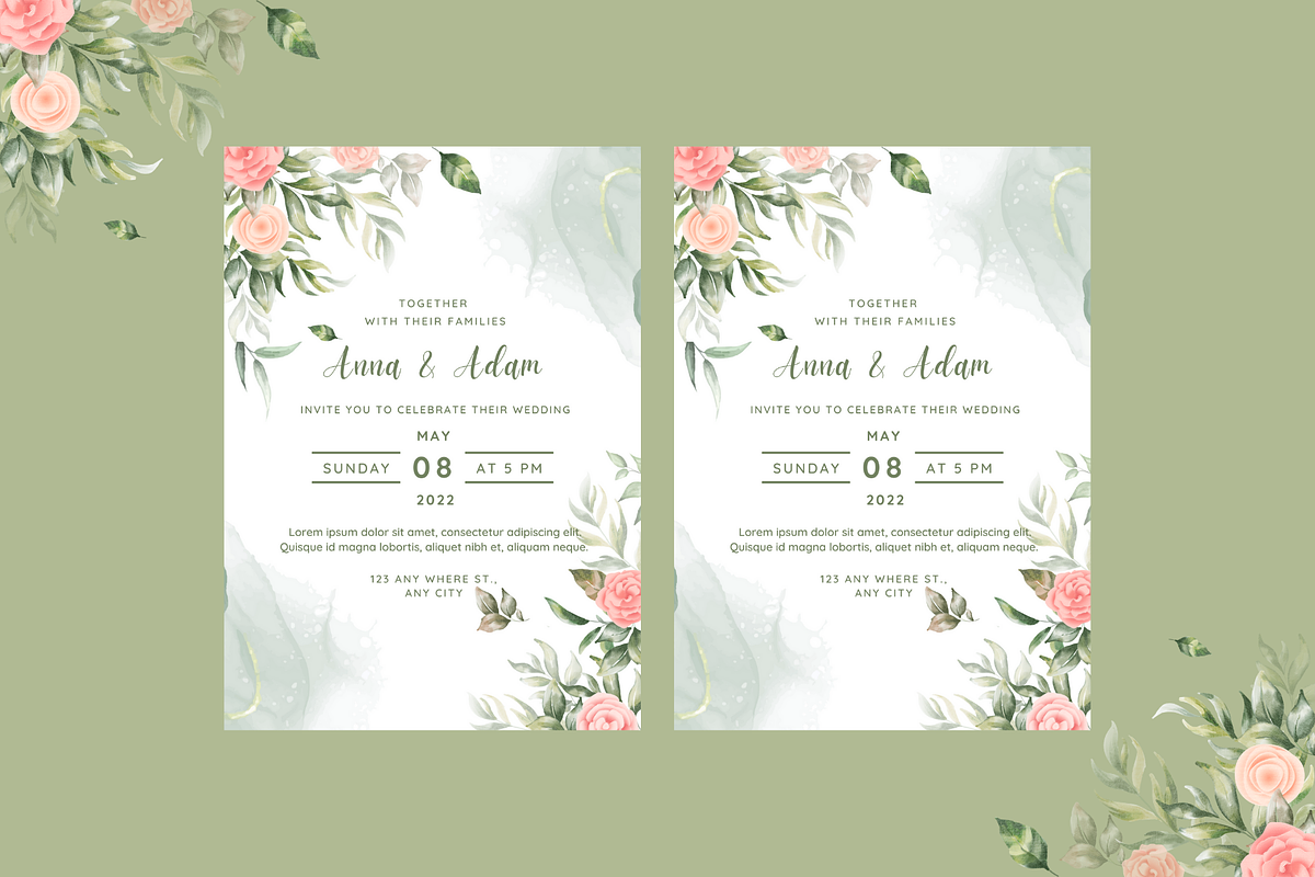 Elegant Wedding Invitation, an Invitation Template by Weddinginvitation by Fati