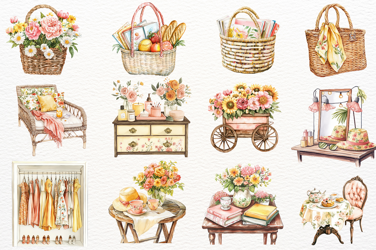 Fashion Women Clipart Watercolor PNG, a Decorative Illustration by Maysa Art (Photo 4 of 6)