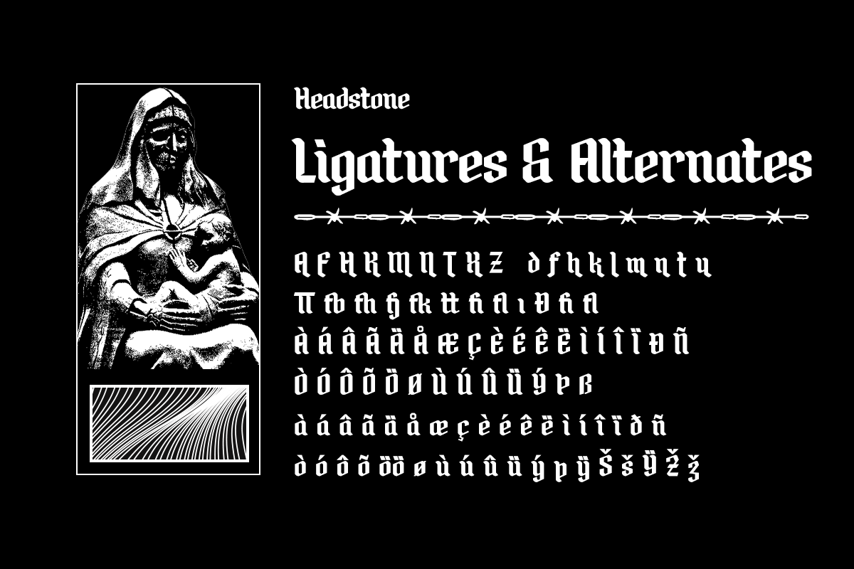 Headstone - Classic Blackletter Type, a Blackletter Font by RagamKata (Photo 11 of 11)