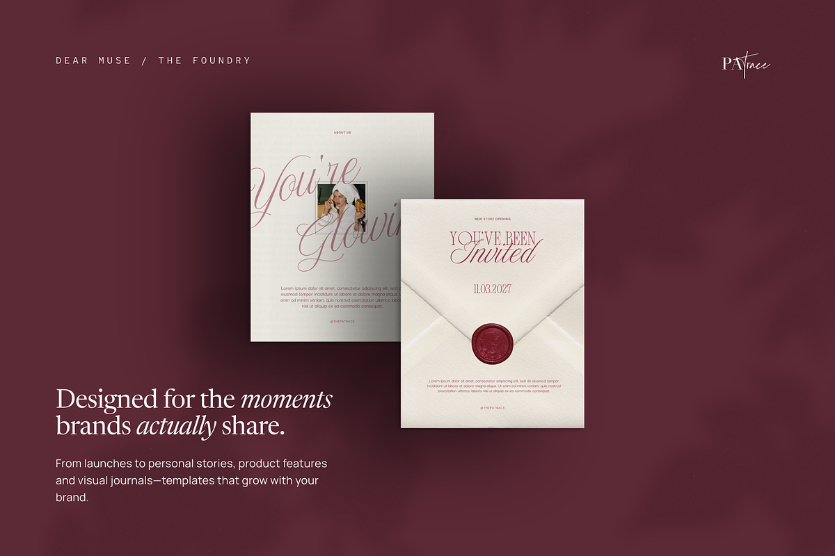 DEAR MUSE Canva Instagram Templates, a Social Media Template by Patrace Studio (Photo 4 of 10)