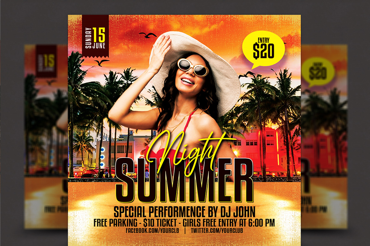 Summer Party Flyer, a Flyer Template by AfzaalGraphics (Photo 1 of 2)