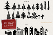 Linocut Winter Illustrations, an Object Graphic by amber&ink (Thumbnail 2 of 7)