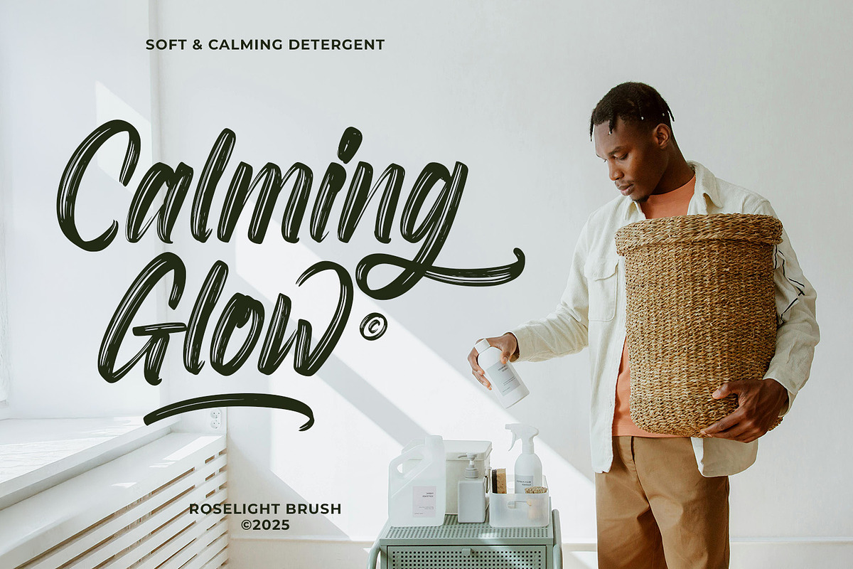 Roselight Brush, a Script Font by din-studio.com (Photo 3 of 16)