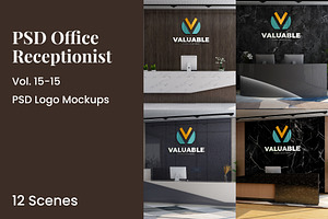 PSD Office Receptionist Wall Mockup, a Product Mockup by Ayy