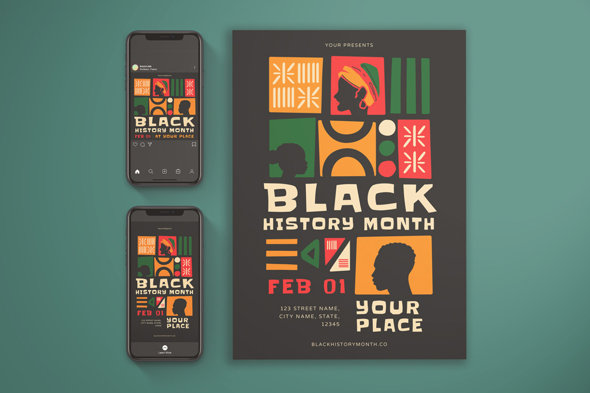 Black History Month Flyer, a Flyer Template by KMZVR.Lab (Photo 1 of 5)