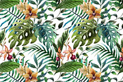 Set of Tropical Floral Patterns, a Pattern Graphic by Lembrik's Artworks (Thumbnail 3 of 7)