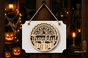 Thankful Turkey Door Sign SVG, a Work Illustration by Digital Artistic99 (Thumbnail 4 of 4)