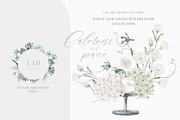 White flowers and tropical leaves, an Illustration by astelenadesign (Thumbnail 1 of 14)