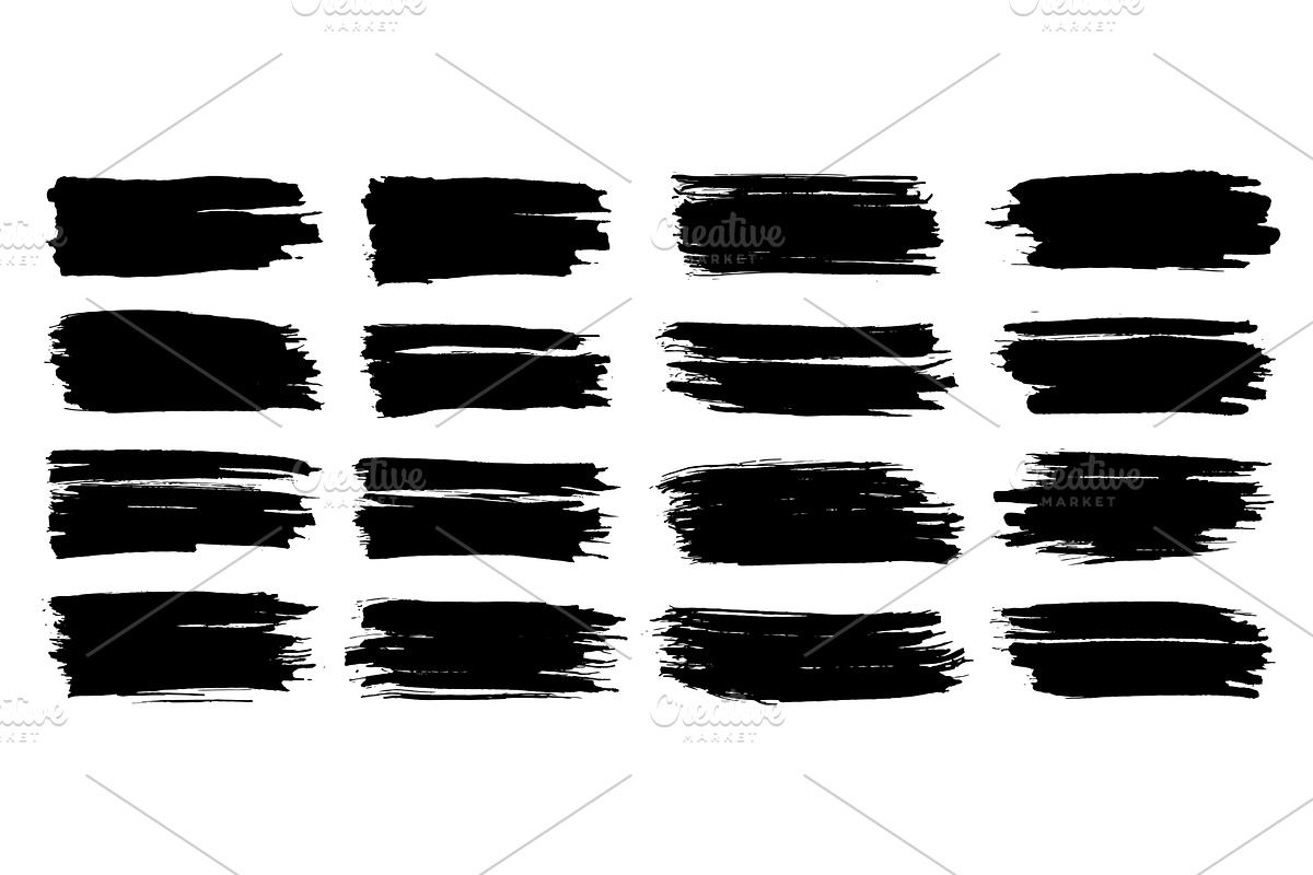 Paint brush. Black ink grunge brush, an Illustration by the8monkey