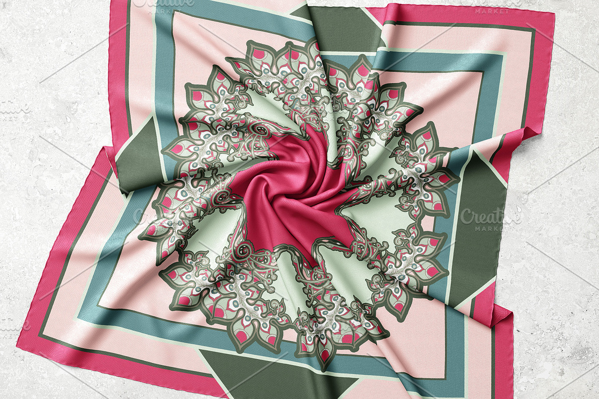 Royal Garden Mandala Scarf, an Object Graphic by ilustrinna (Photo 6 of 7)