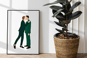 Abstract Gay couples, a Person Illustration by ApetekMarket (Thumbnail 3 of 6)